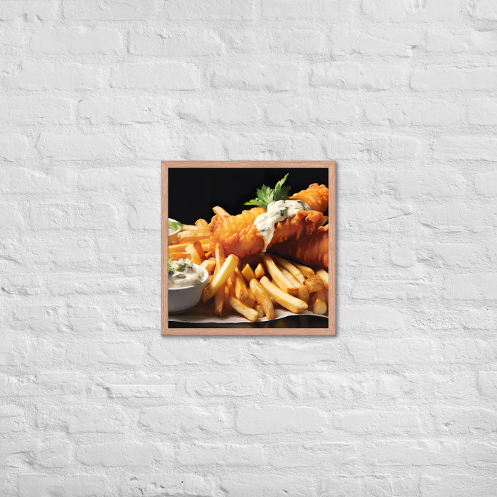 Fish and Chips Framed poster 🤤 from Yumify.AI