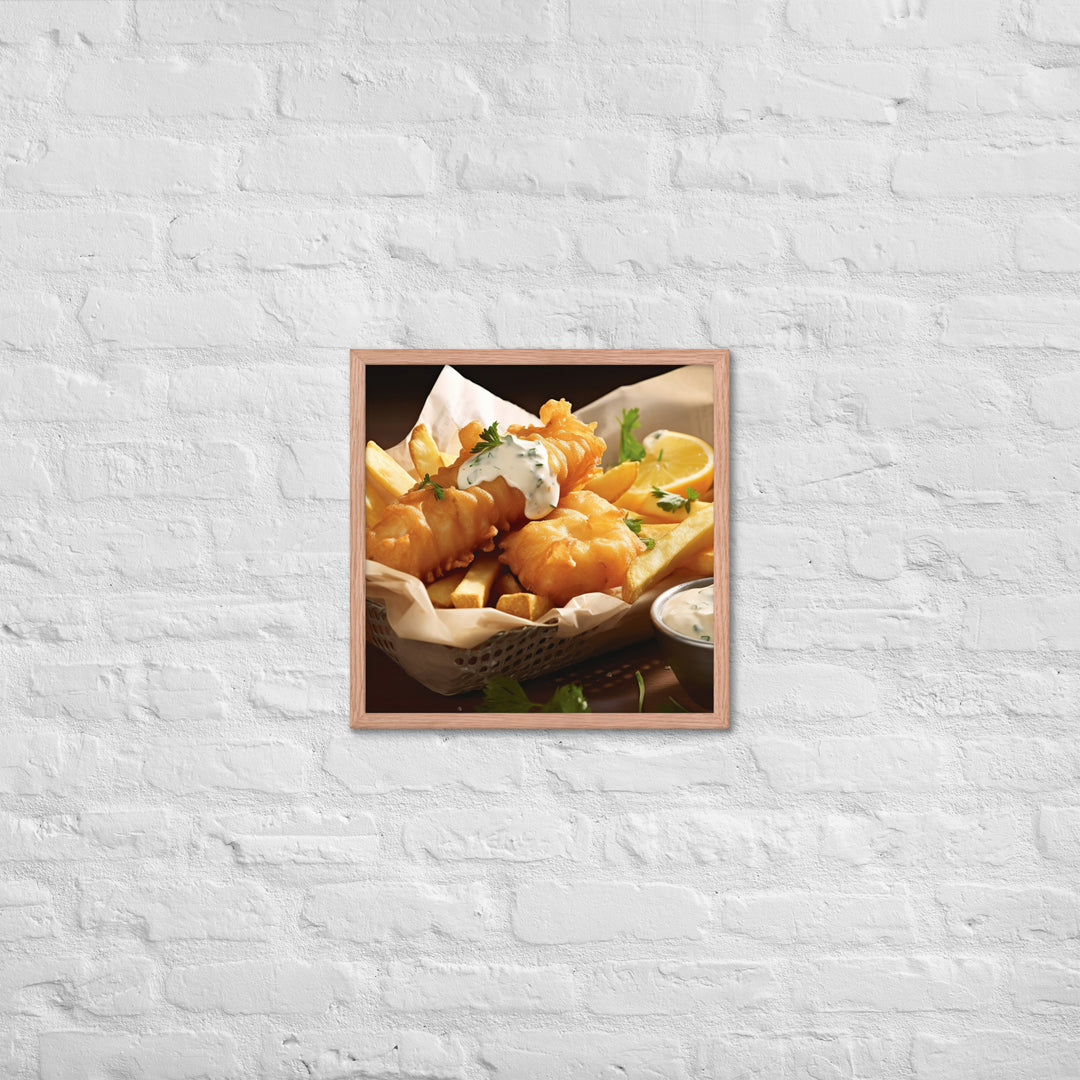 Classic Fish and Chips Framed poster 🤤 from Yumify.AI