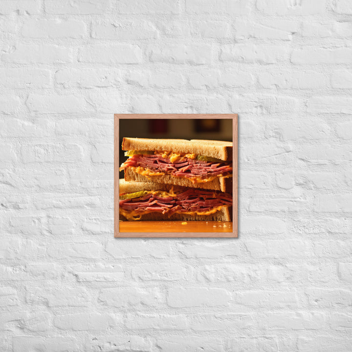 Montreal Smoked Meat Sandwich Framed poster 🤤 from Yumify.AI