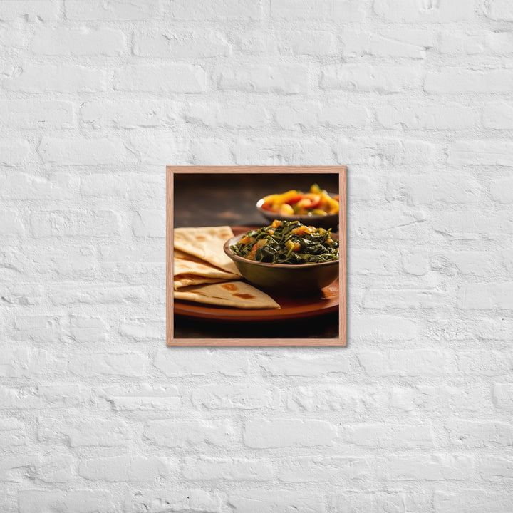 Sukuma Wiki with Chapati Framed poster 🤤 from Yumify.AI