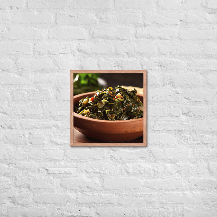 Sukuma Wiki with Chapati Framed poster 🤤 from Yumify.AI