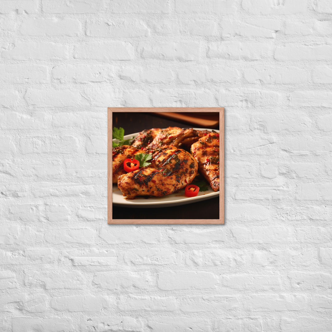 Kenyan Pilipili Chicken Framed poster 🤤 from Yumify.AI