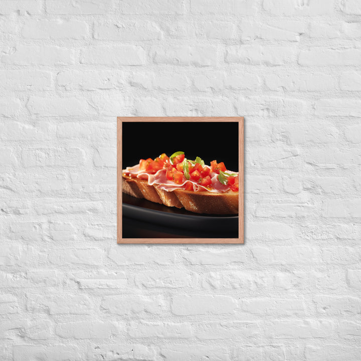 Tosta con Jamn y Tomate Framed poster 🤤 from Yumify.AI