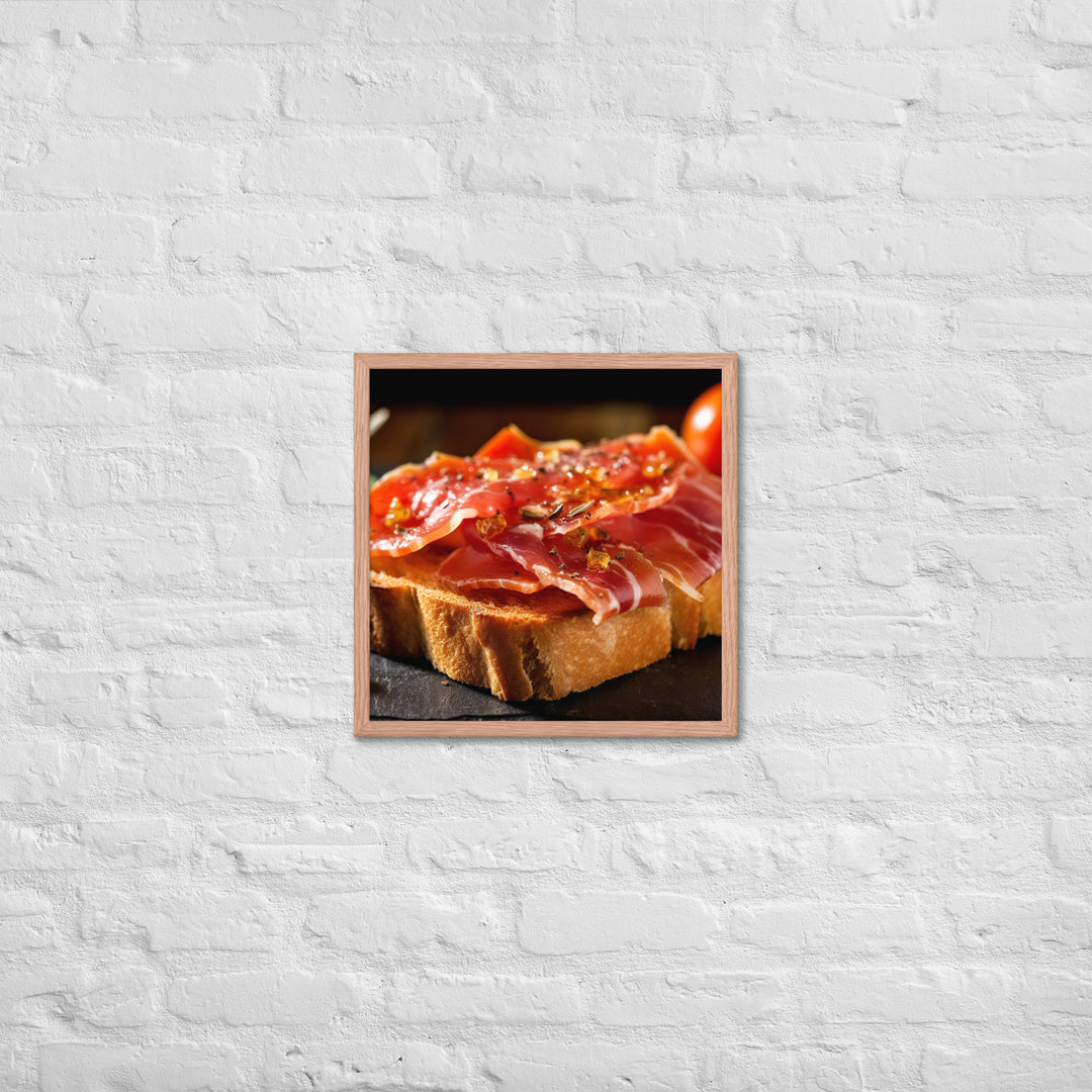Tosta con Jamn y Tomate Framed poster 🤤 from Yumify.AI