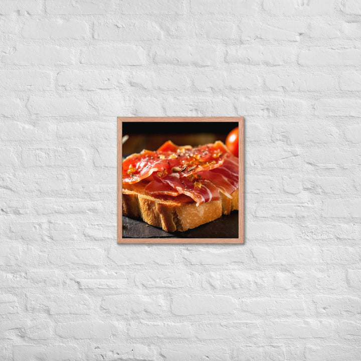 Tosta con Jamn y Tomate Framed poster 🤤 from Yumify.AI