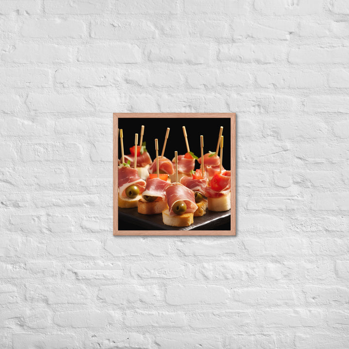 Pinchos de Jamn Framed poster 🤤 from Yumify.AI