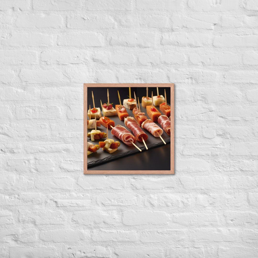 Pinchos de Jamn Framed poster 🤤 from Yumify.AI