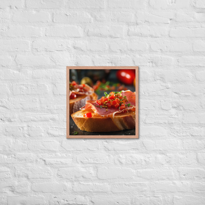 Pan con Tomate y Jamn Framed poster 🤤 from Yumify.AI