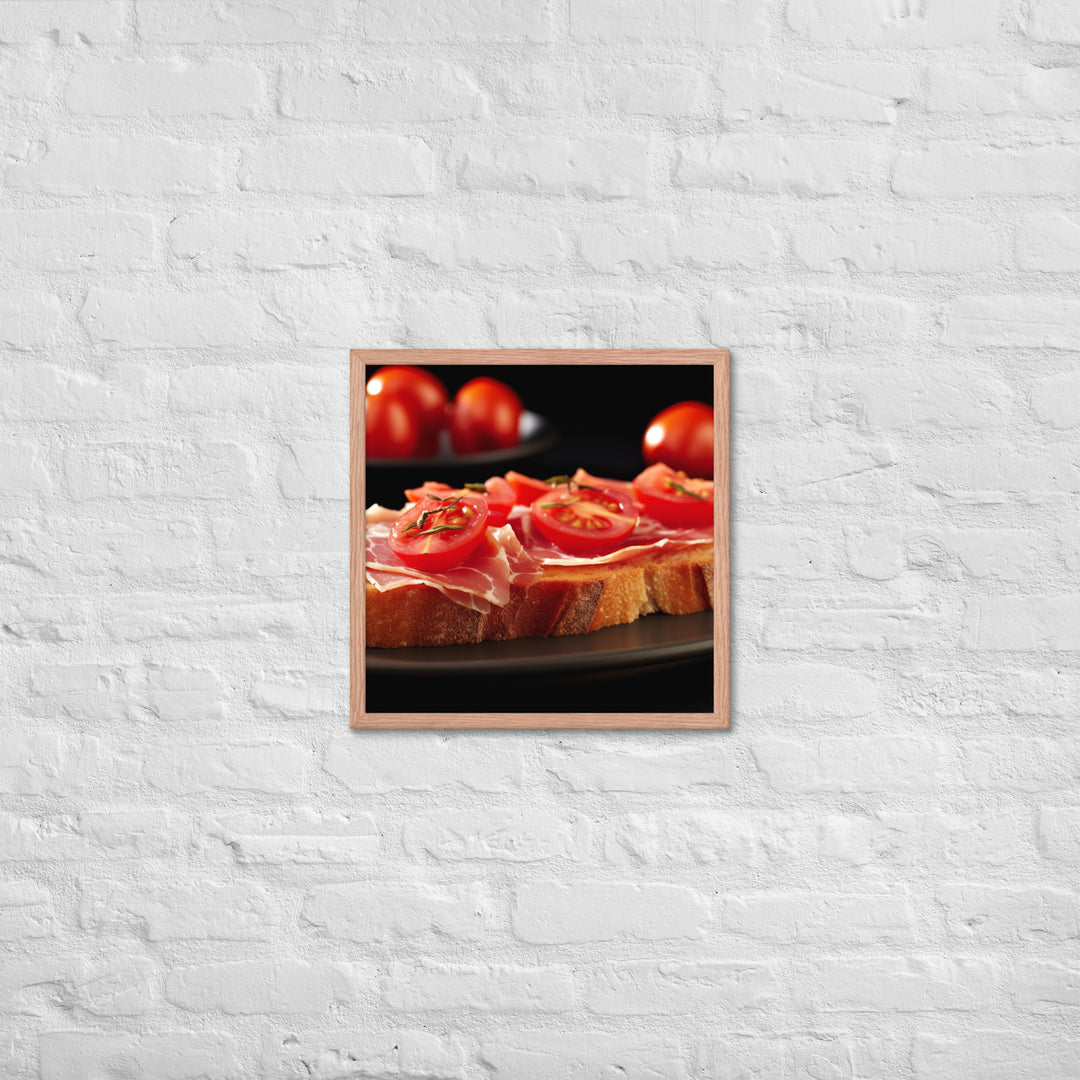 Pan con Tomate y Jamn Framed poster 🤤 from Yumify.AI