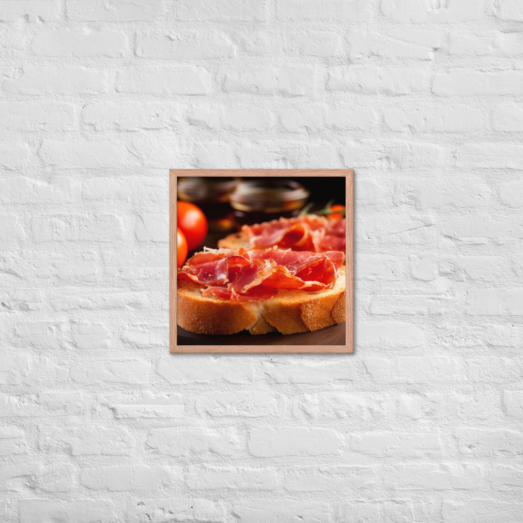 Pan con Tomate y Jamn Framed poster 🤤 from Yumify.AI