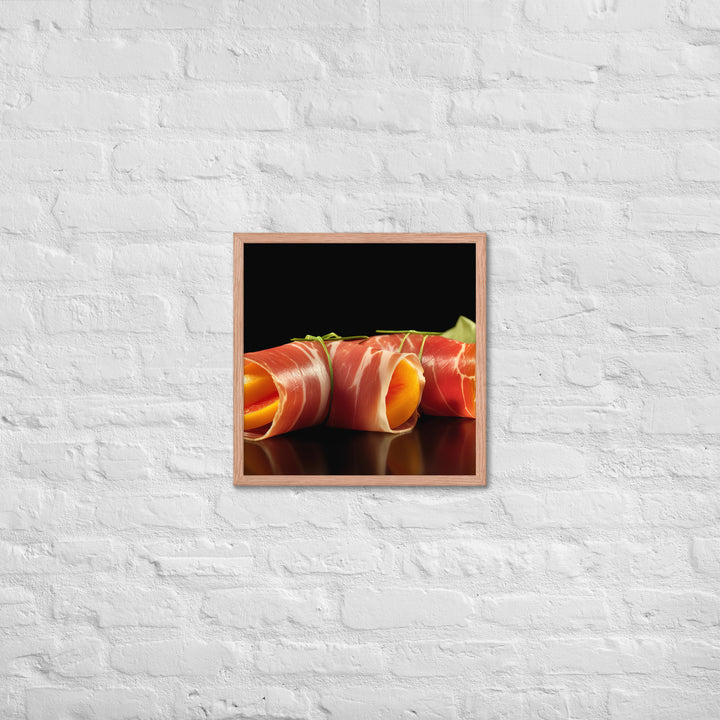 Jamn Serrano Wrapped Melon Framed poster 🤤 from Yumify.AI