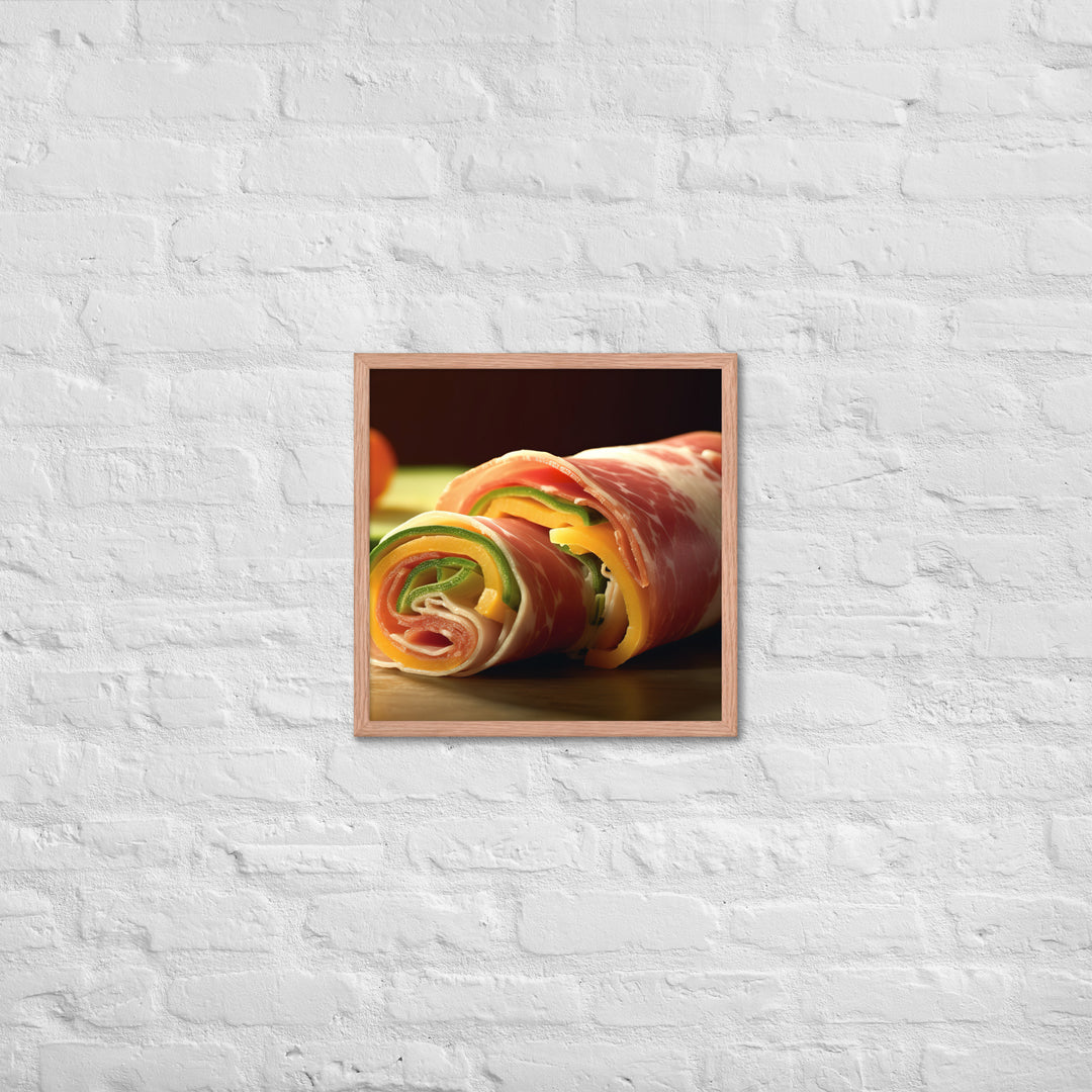 Jamn Serrano Wrapped Melon Framed poster 🤤 from Yumify.AI