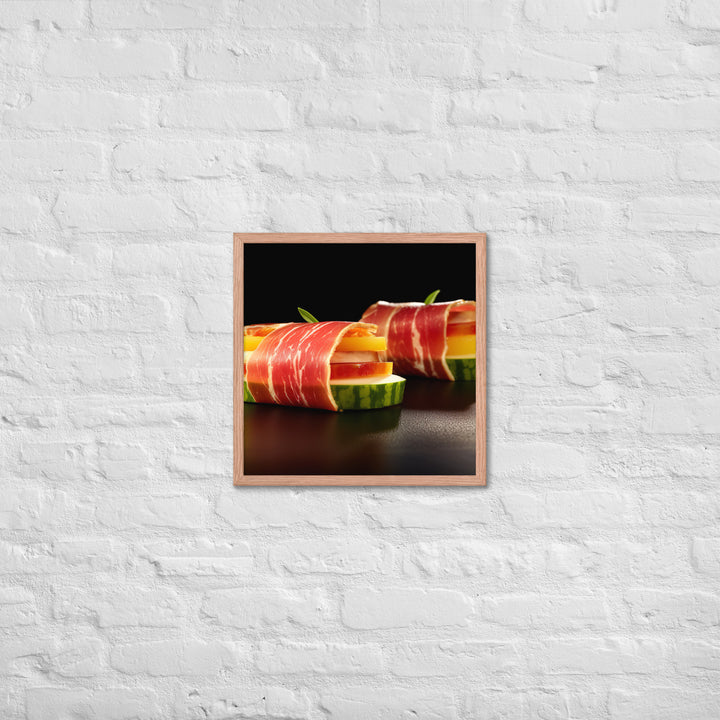 Jamn Serrano Wrapped Melon Framed poster 🤤 from Yumify.AI