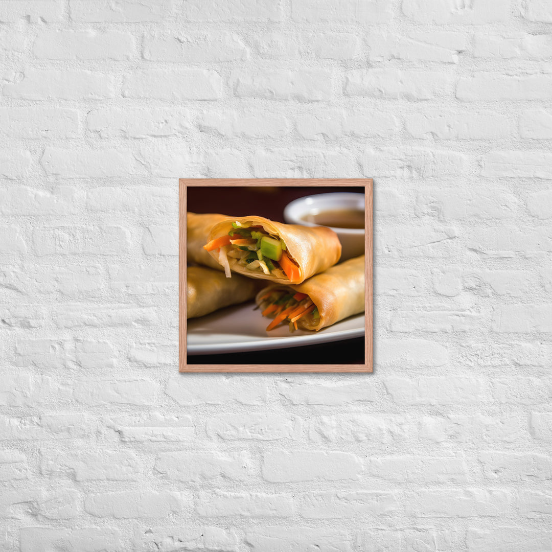 Spring Rolls Framed poster 🤤 from Yumify.AI