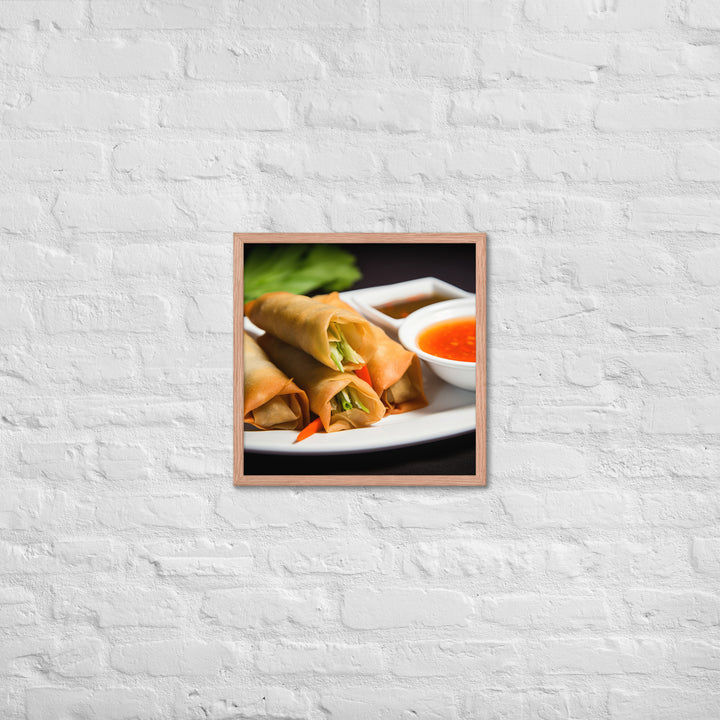 Spring Rolls Framed poster 🤤 from Yumify.AI