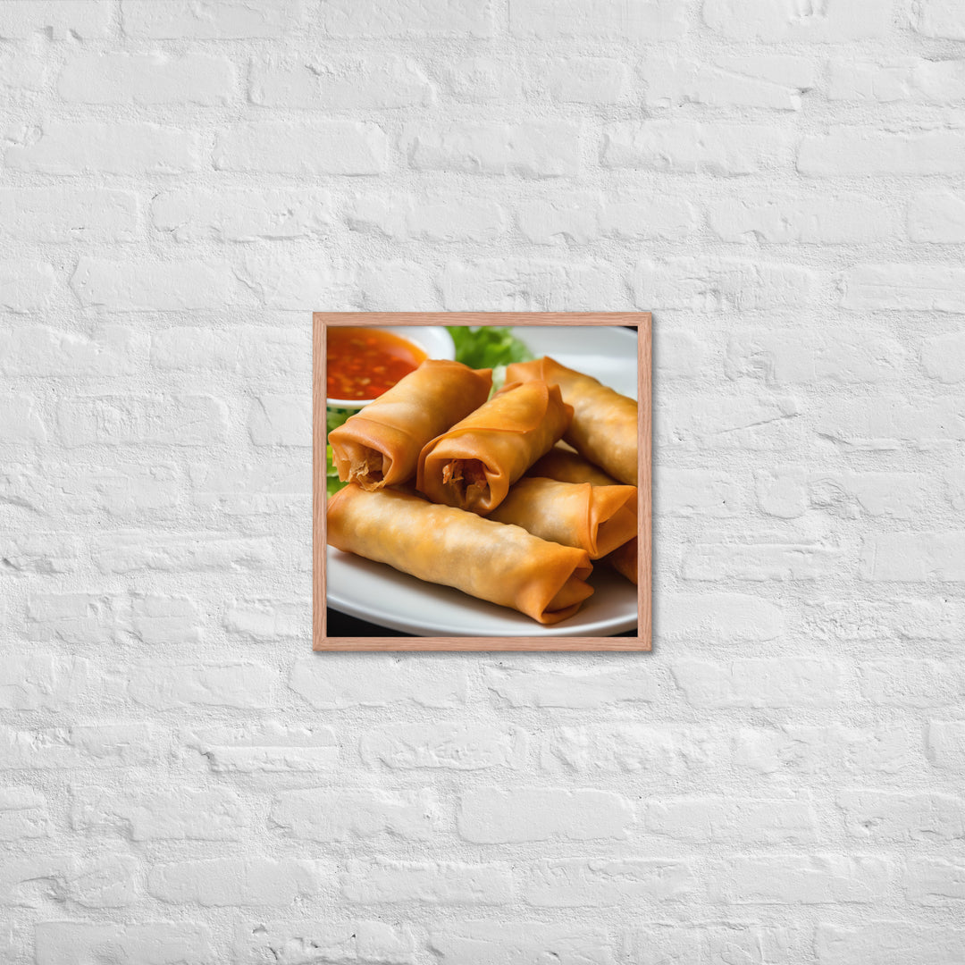 Spring Rolls Framed poster 🤤 from Yumify.AI