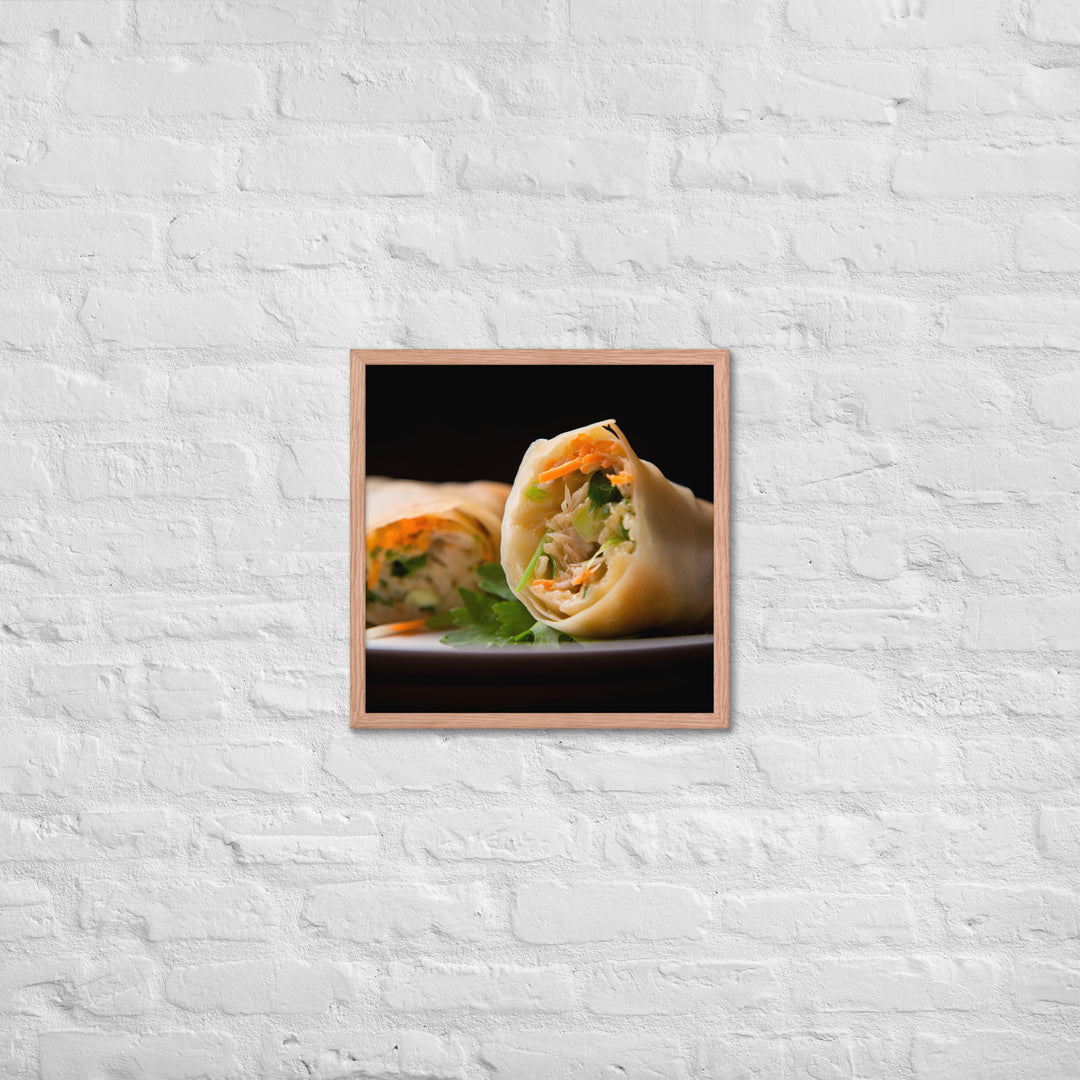 Spring Rolls Framed poster 🤤 from Yumify.AI