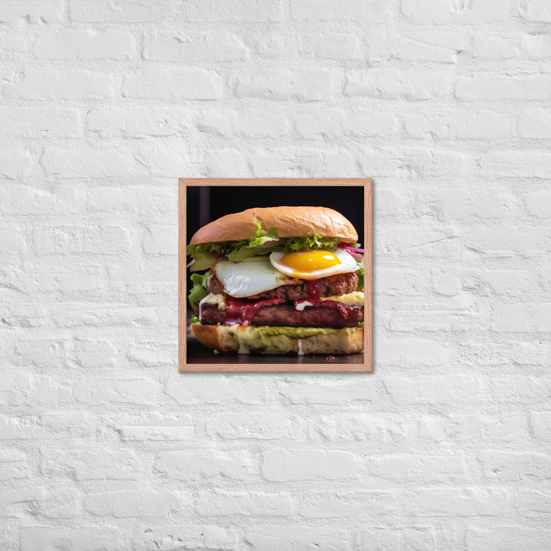 Kiwi Burger Framed poster 🤤 from Yumify.AI