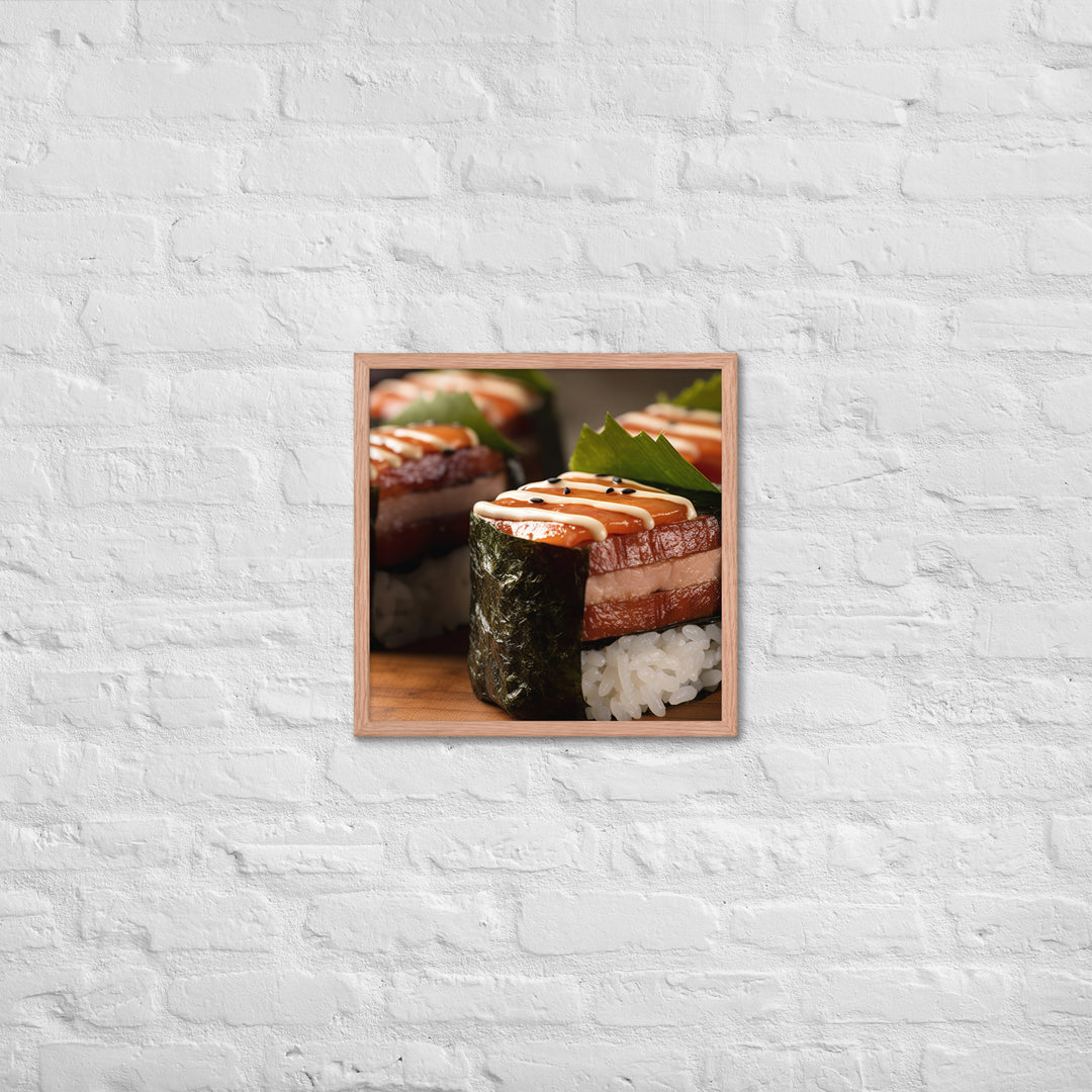 Spam Musubi Framed poster 🤤 from Yumify.AI