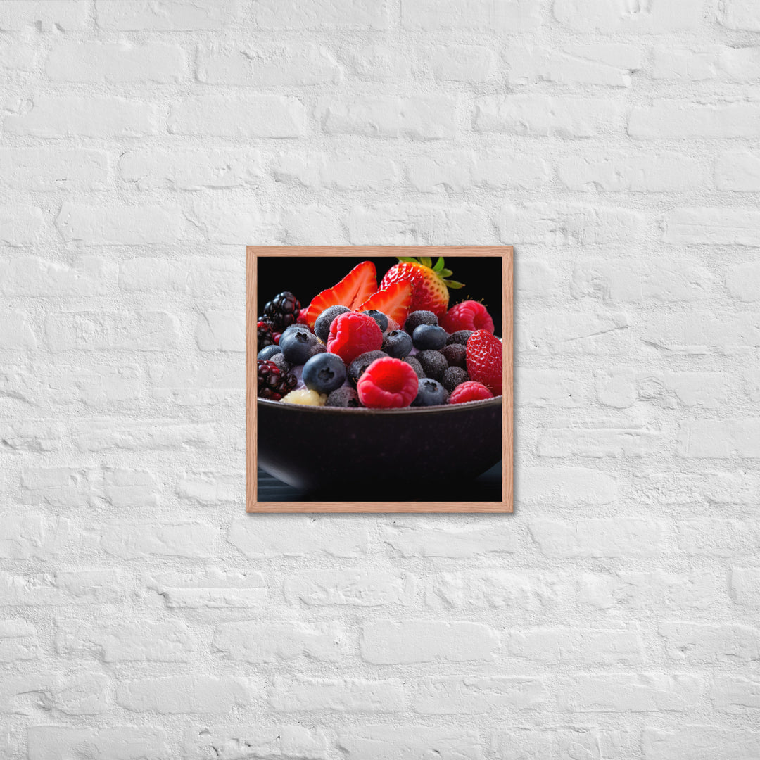 A fruit Bowl Framed poster 🤤 from Yumify.AI