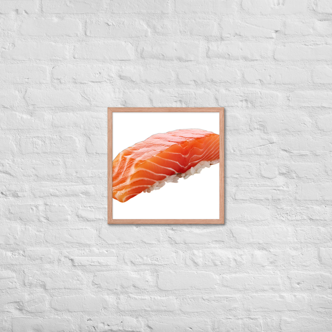 Glistening Salmon Nigiri Framed poster 🤤 from Yumify.AI