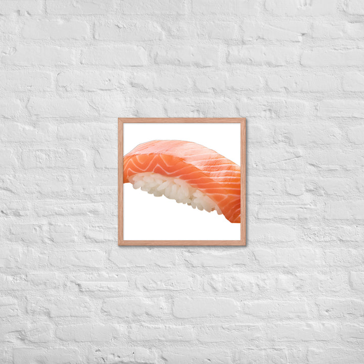 Glistening Salmon Nigiri Framed poster 🤤 from Yumify.AI