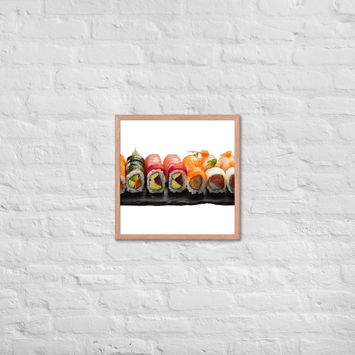 Exquisite Maki Sushi Assortment Framed poster 🤤 from Yumify.AI