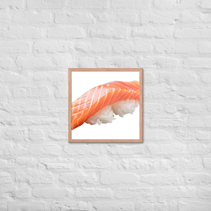 Glistening Salmon Nigiri Framed poster 🤤 from Yumify.AI