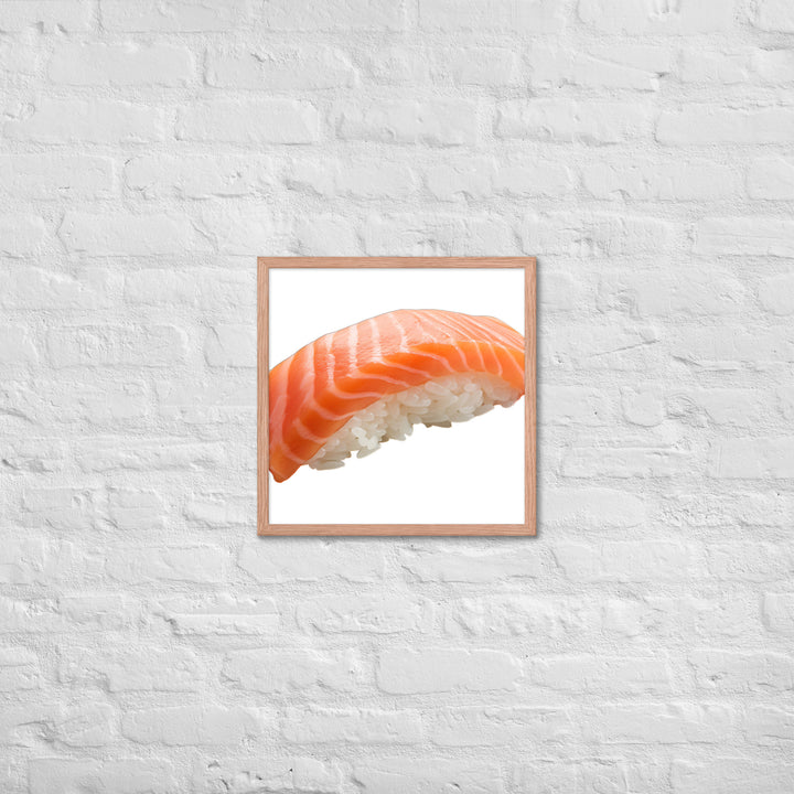 Glistening Salmon Nigiri Framed poster 🤤 from Yumify.AI