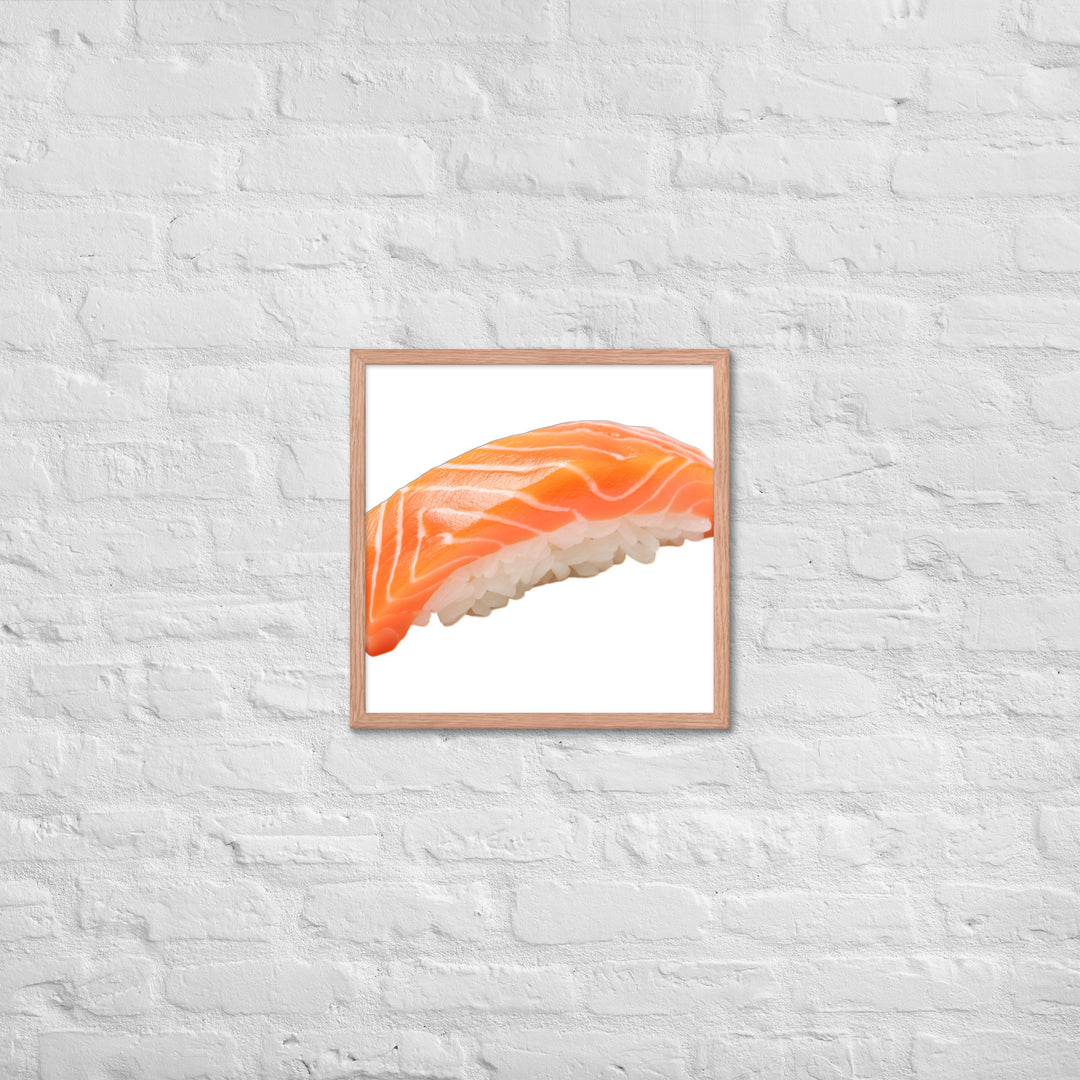 Glistening Salmon Nigiri Framed poster 🤤 from Yumify.AI