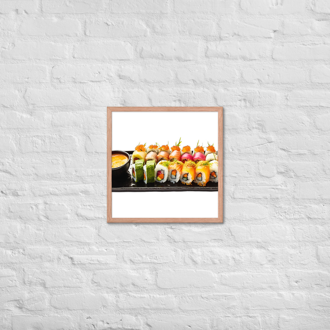 Exquisite Maki Sushi Assortment Framed poster 🤤 from Yumify.AI