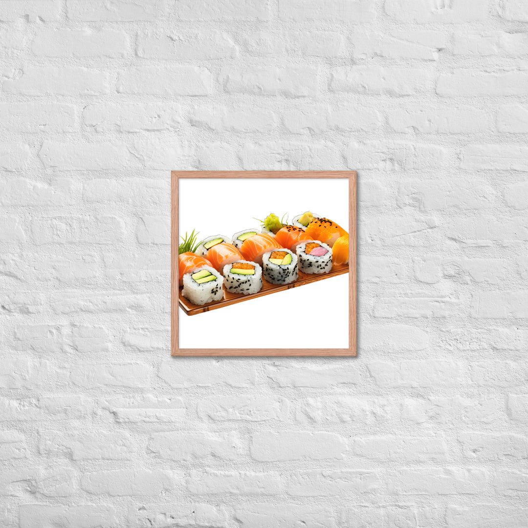 Exquisite Maki Sushi Assortment Framed poster 🤤 from Yumify.AI