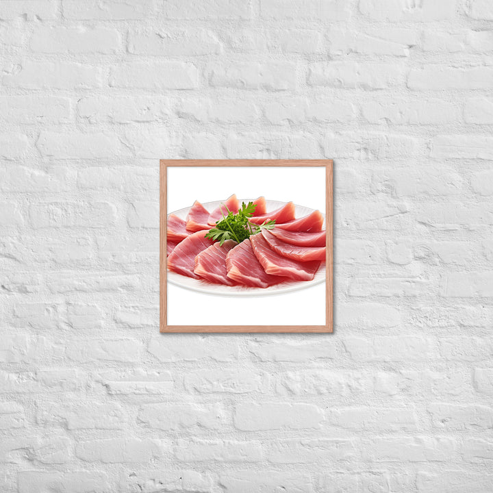 Delicate Tuna Sashimi Platter Framed poster 🤤 from Yumify.AI