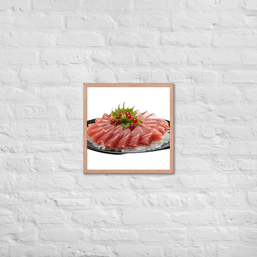 Delicate Tuna Sashimi Platter Framed poster 🤤 from Yumify.AI