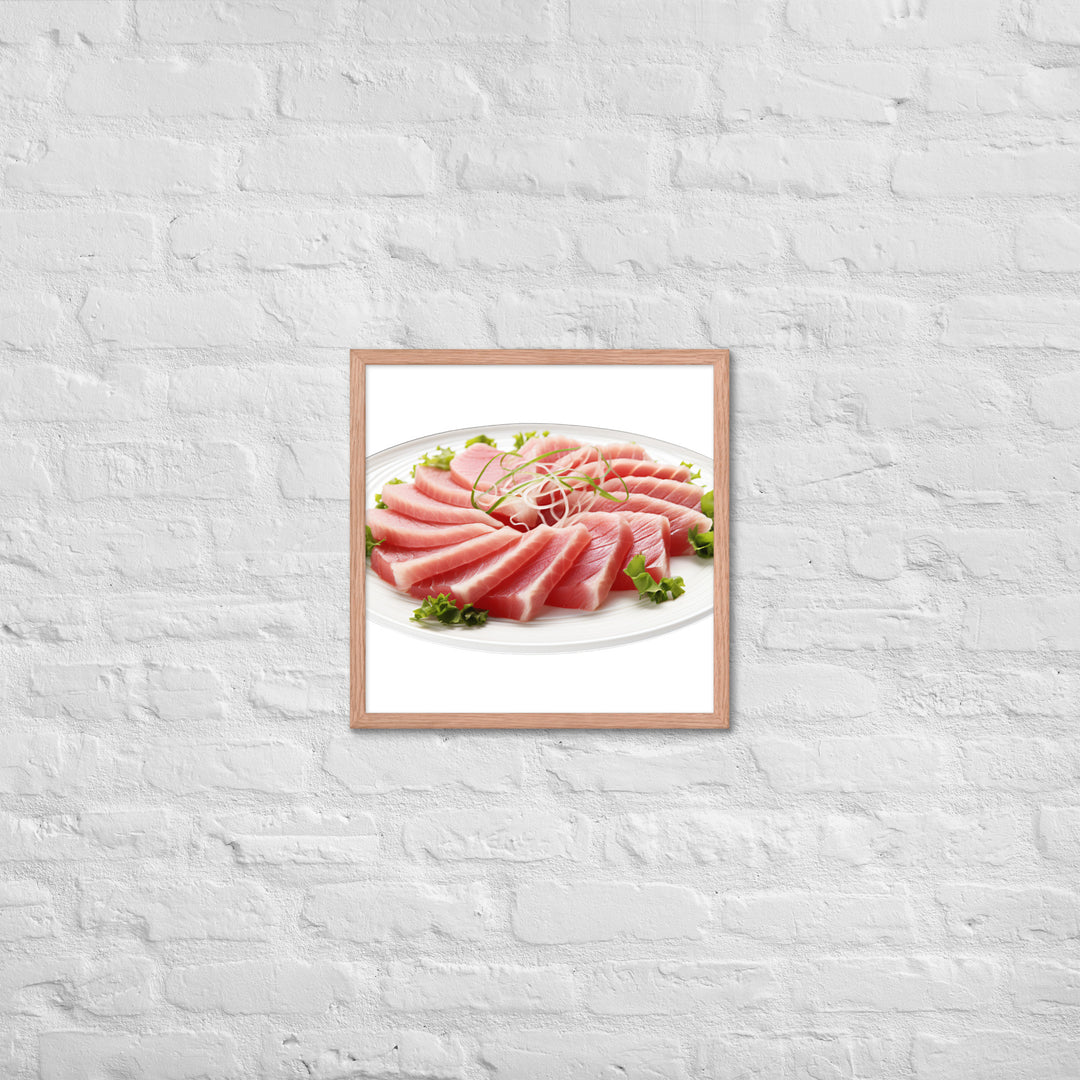 Delicate Tuna Sashimi Platter Framed poster 🤤 from Yumify.AI