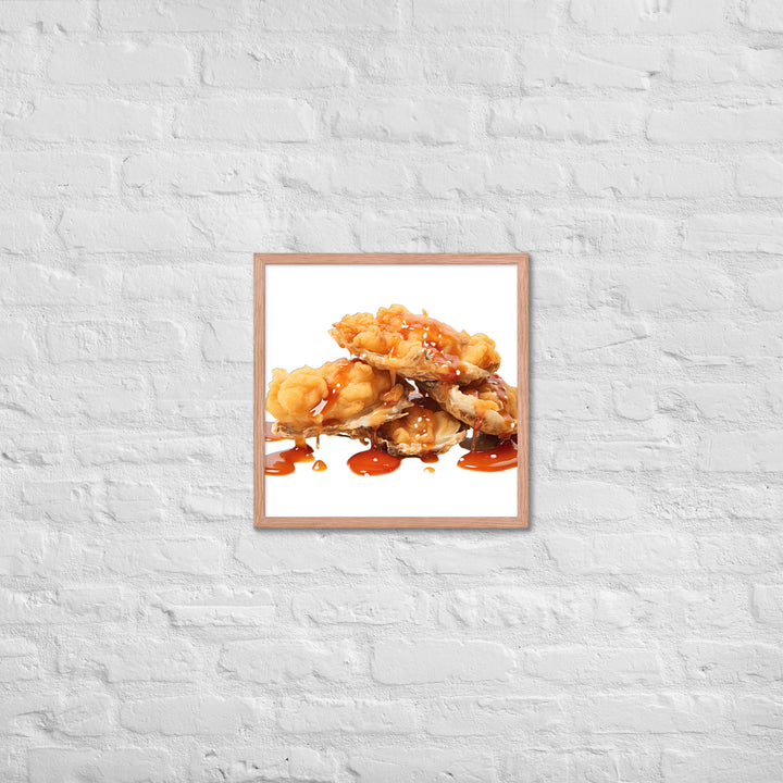 Tempura Fried Oysters Framed poster 🤤 from Yumify.AI