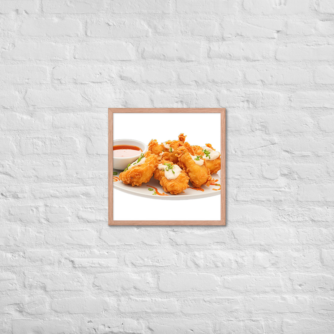 Tempura Fried Oysters Framed poster 🤤 from Yumify.AI