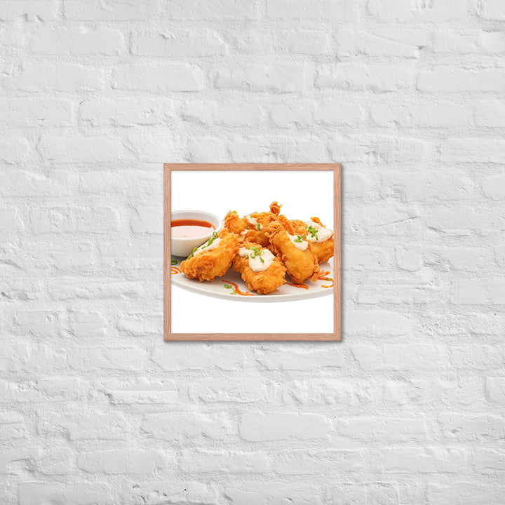 Tempura Fried Oysters Framed poster 🤤 from Yumify.AI