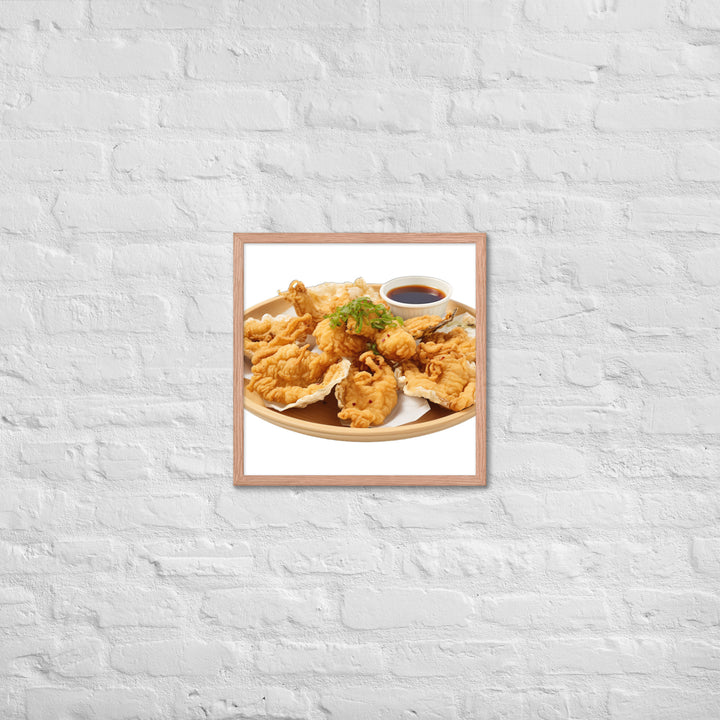 Tempura Fried Oysters Framed poster 🤤 from Yumify.AI