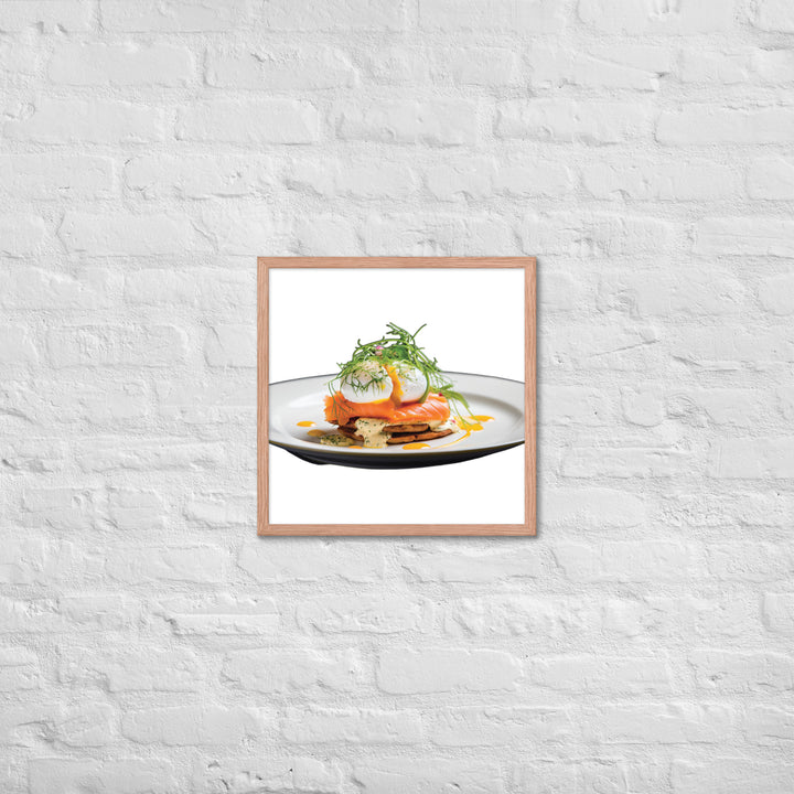 Salmon Eggs Benedict Framed poster 🤤 from Yumify.AI