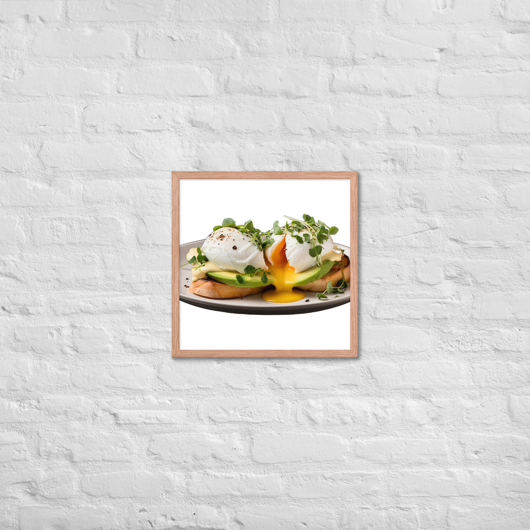 Avocado Eggs Benedict Framed poster 🤤 from Yumify.AI