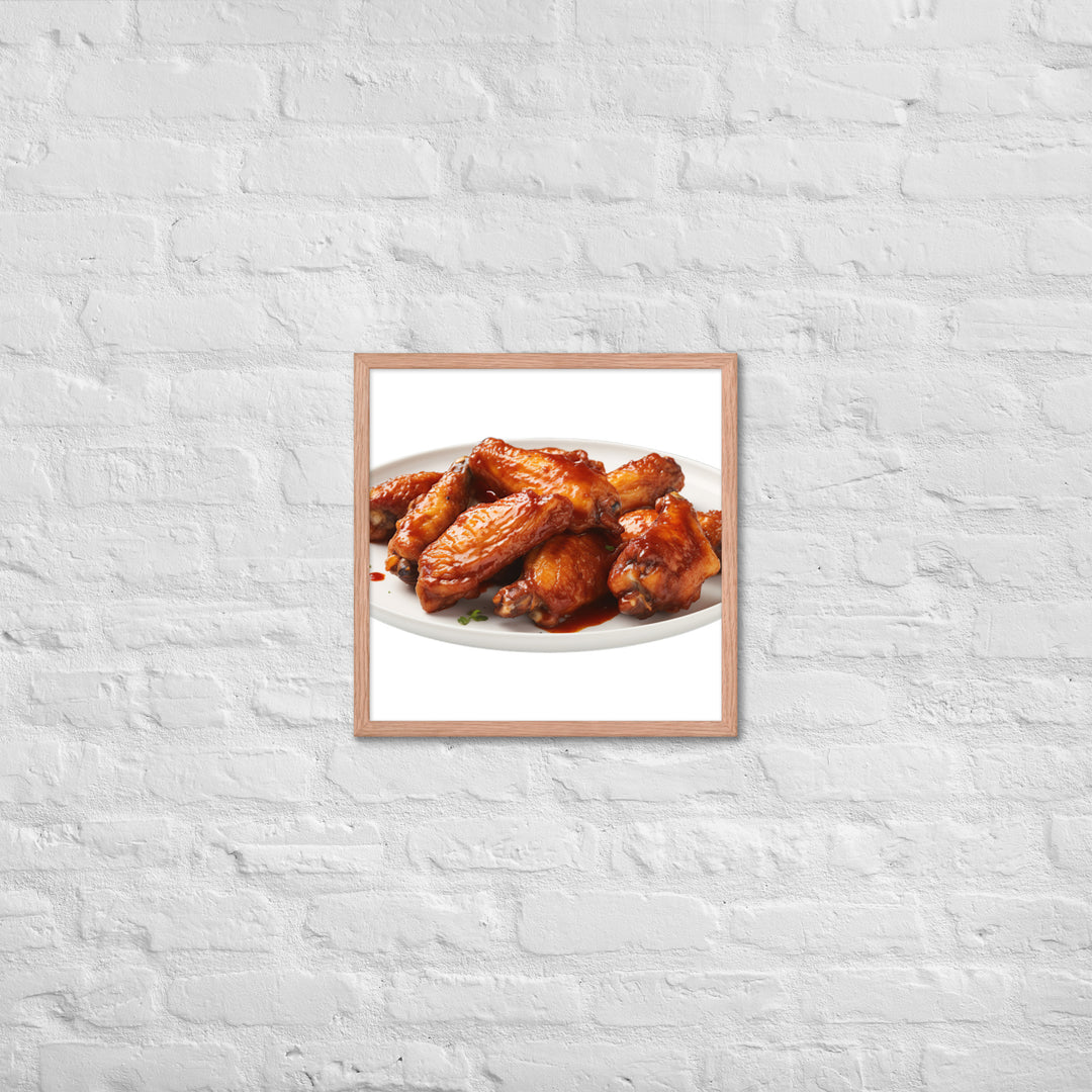 Sweet BBQ Chicken Wings Framed poster 🤤 from Yumify.AI