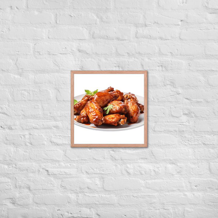 Sweet BBQ Chicken Wings Framed poster 🤤 from Yumify.AI