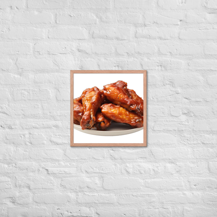 Sweet BBQ Chicken Wings Framed poster 🤤 from Yumify.AI