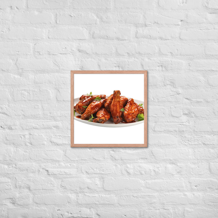 Sweet BBQ Chicken Wings Framed poster 🤤 from Yumify.AI