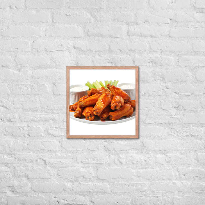 Spicy Buffalo Chicken Wings Framed poster 🤤 from Yumify.AI