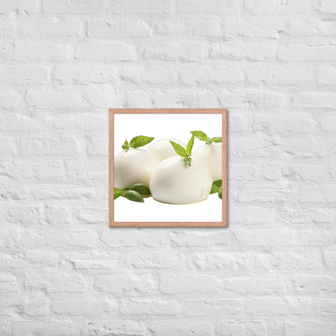 Fresh Mozzarella Balls Framed poster 🤤 from Yumify.AI