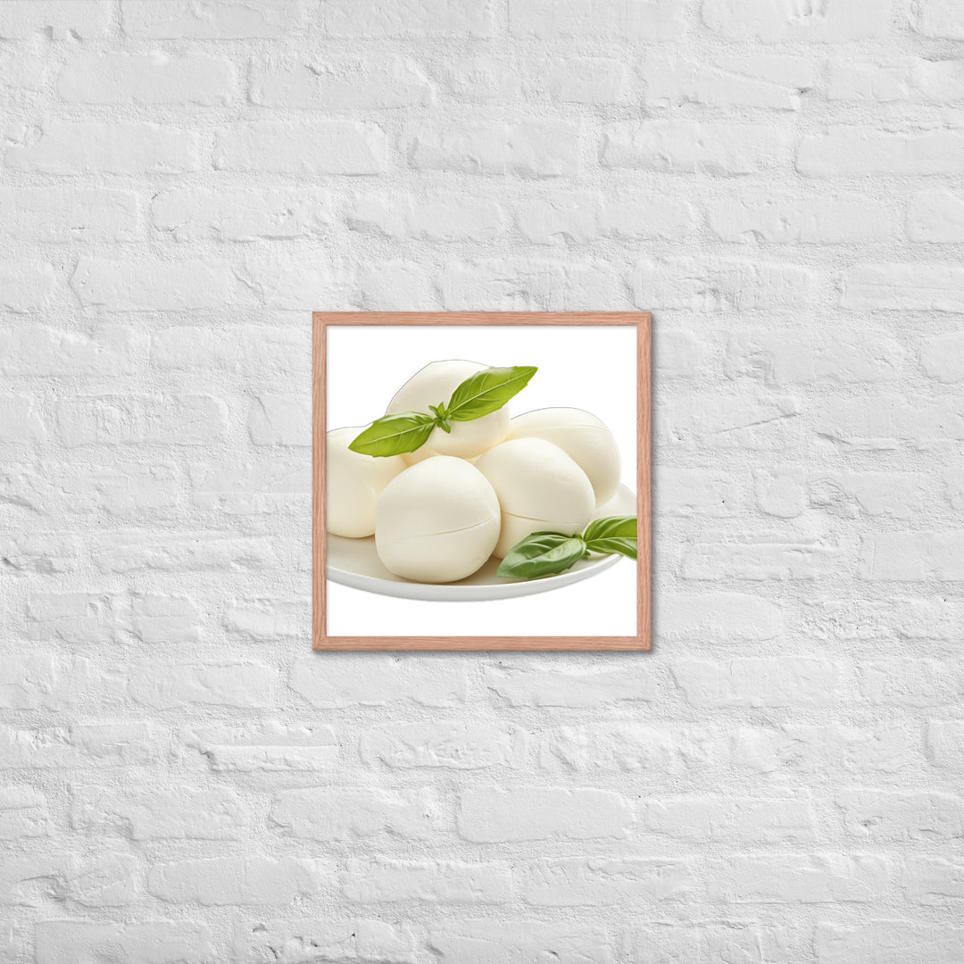 Fresh Mozzarella Balls Framed poster 🤤 from Yumify.AI