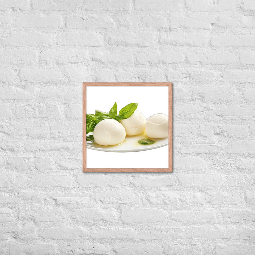 Fresh Mozzarella Balls Framed poster 🤤 from Yumify.AI