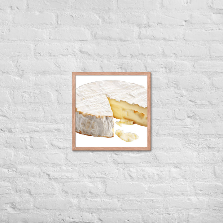 Creamy Brie Wheel Framed poster 🤤 from Yumify.AI